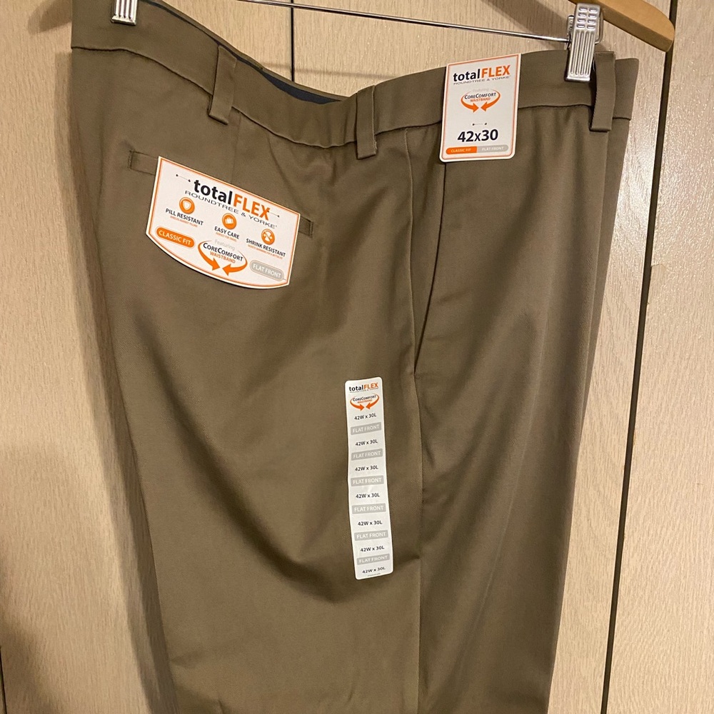 Mens brown dress pants 42x30